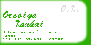 orsolya kaukal business card